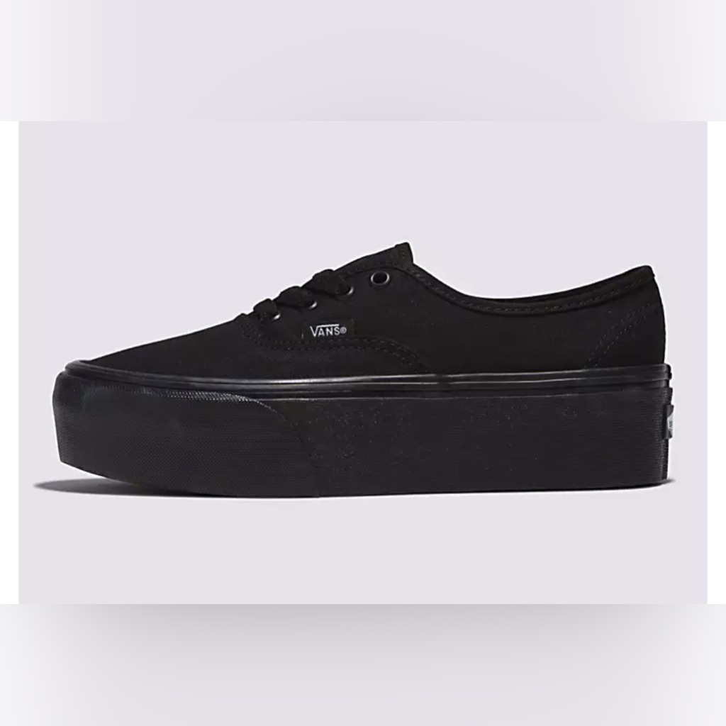Black Stackform:Platform Vans
